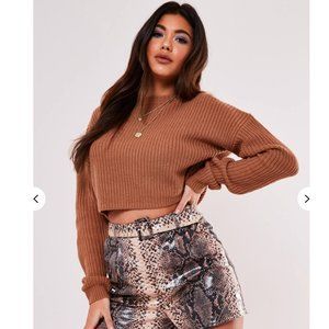 Brand New brown super cropped basic sweater